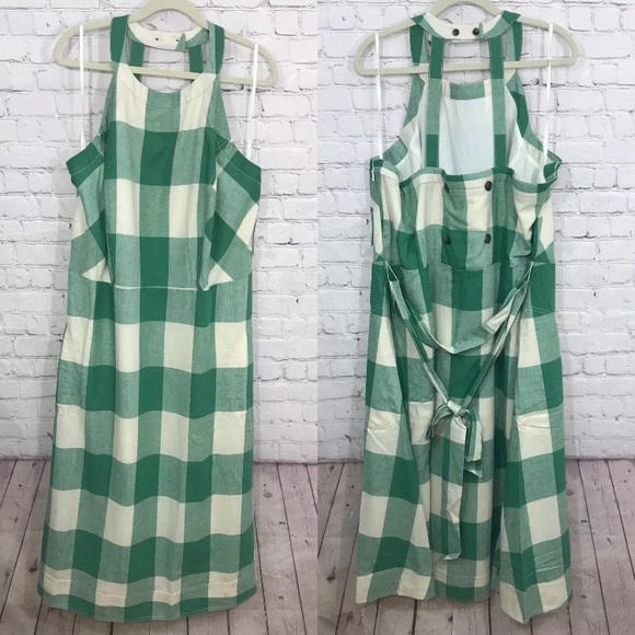 ⚡️SOLD⚡️Anthropologie Gingham Retro Midi Dress - Picture 4 of 8